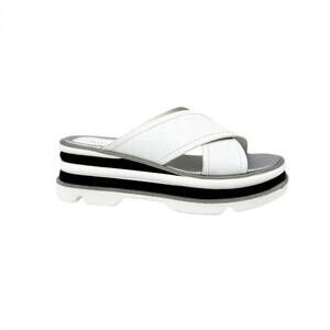 NEW BONAVI women's cross strap sandals in white